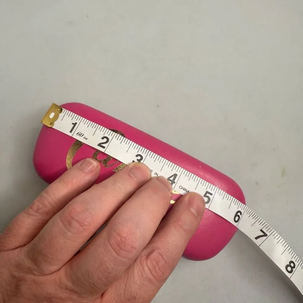 CANDIE'S Pink Sunglasses Eye Glasses Glass Hard Case Gold Lettering - EUC-